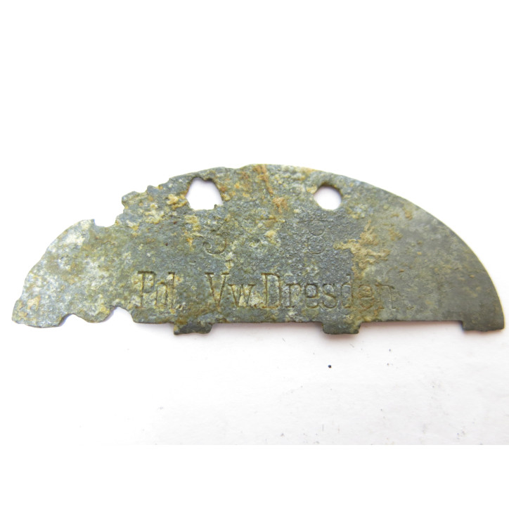 Demi plaque identification originale Allemande Normandie  Ref 320