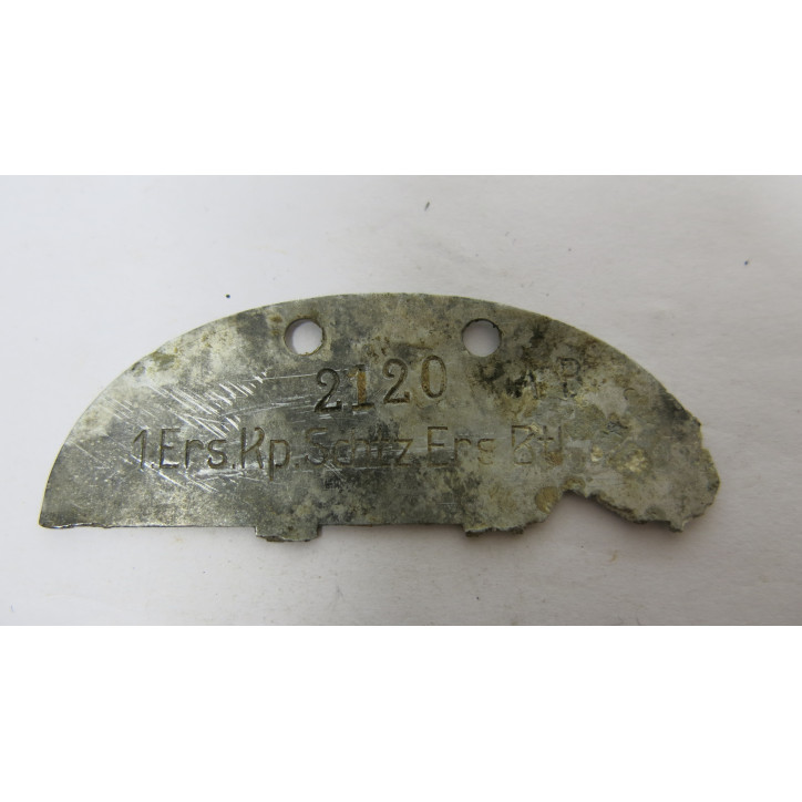 Dog tag German dead  ww2 from Normandie  ref 360