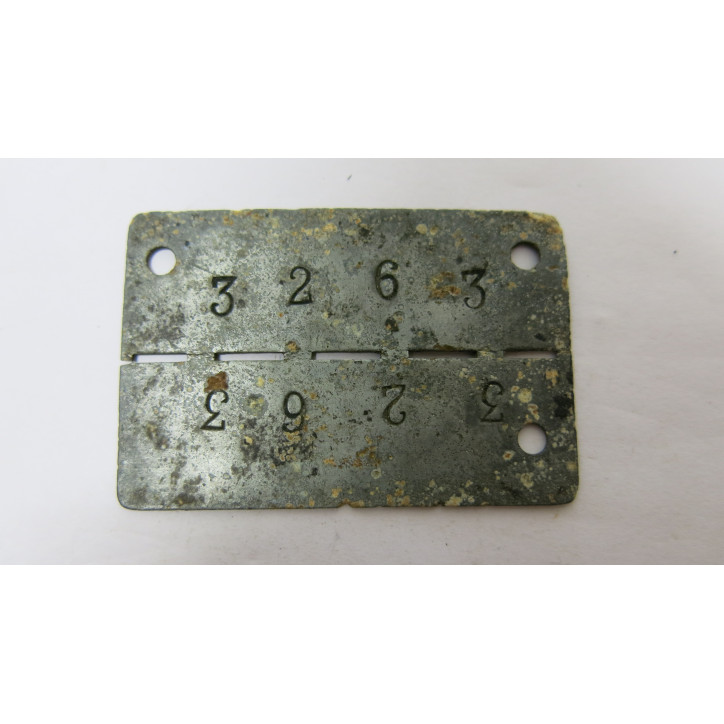Plaque originale d'identification  STALAG Ref  3263