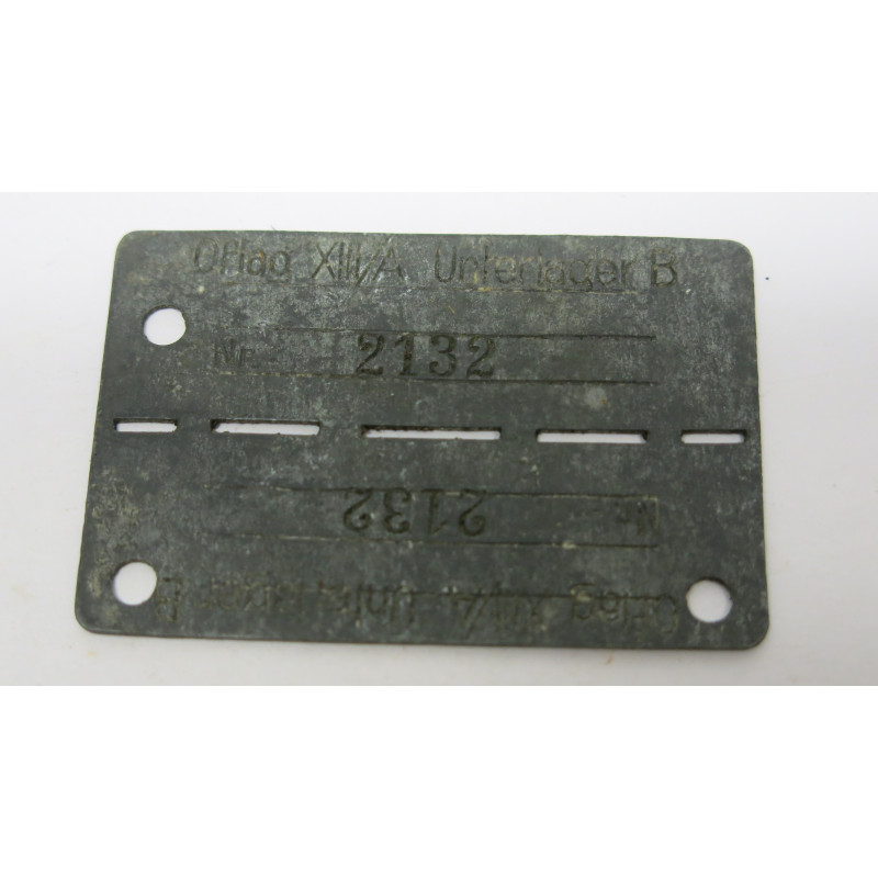 Plaque originale d'identification  Oflag officier  Ref  2132
