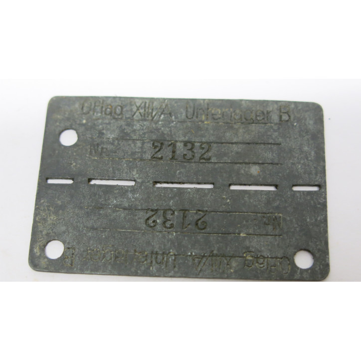 Plaque originale d'identification  Oflag officier  Ref  2132