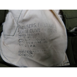 Trousers field wool 1951  US Vietnam ref  663 