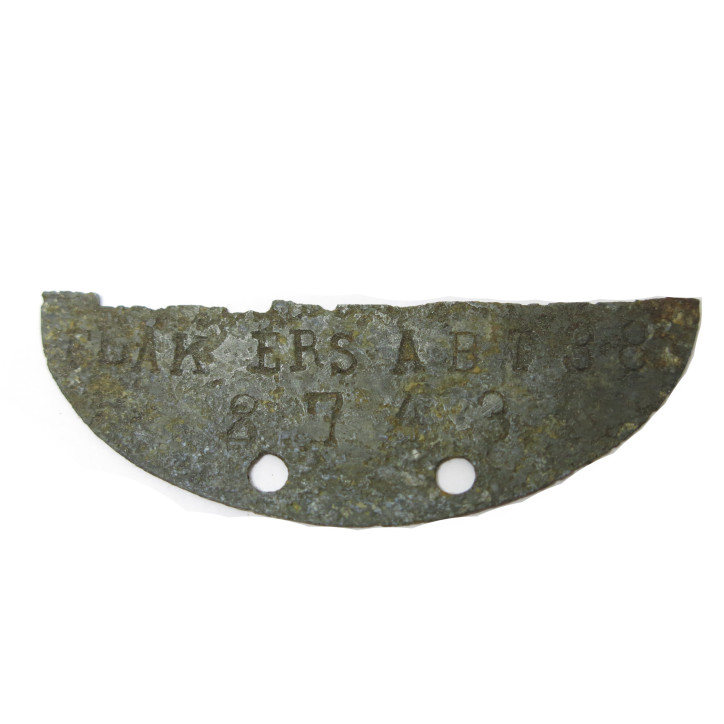 Demi plaque FLACK identification originale Allemande Normandie  Ref 401