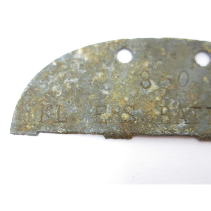Demi plaque FLACK identification originale Allemande Normandie  Ref 405