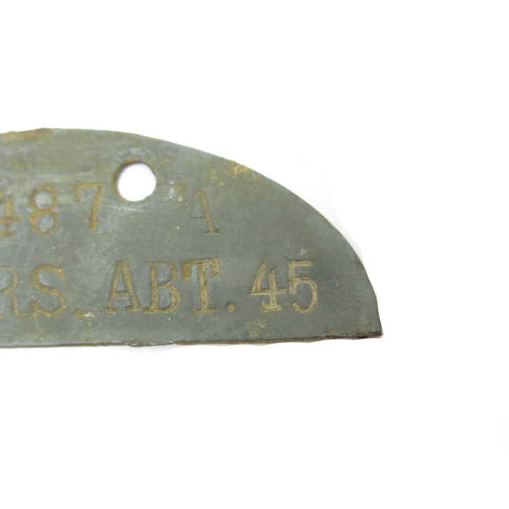Demi plaque identification originale Allemande Normandie  Ref 402