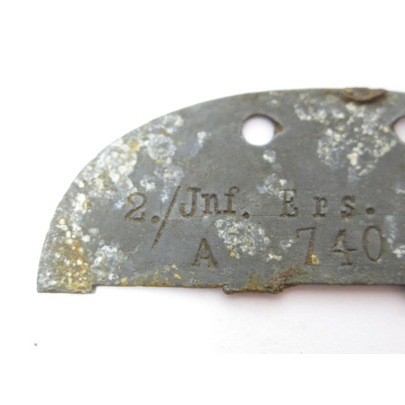 Demi plaque identification originale Allemande Normandie Ref 403