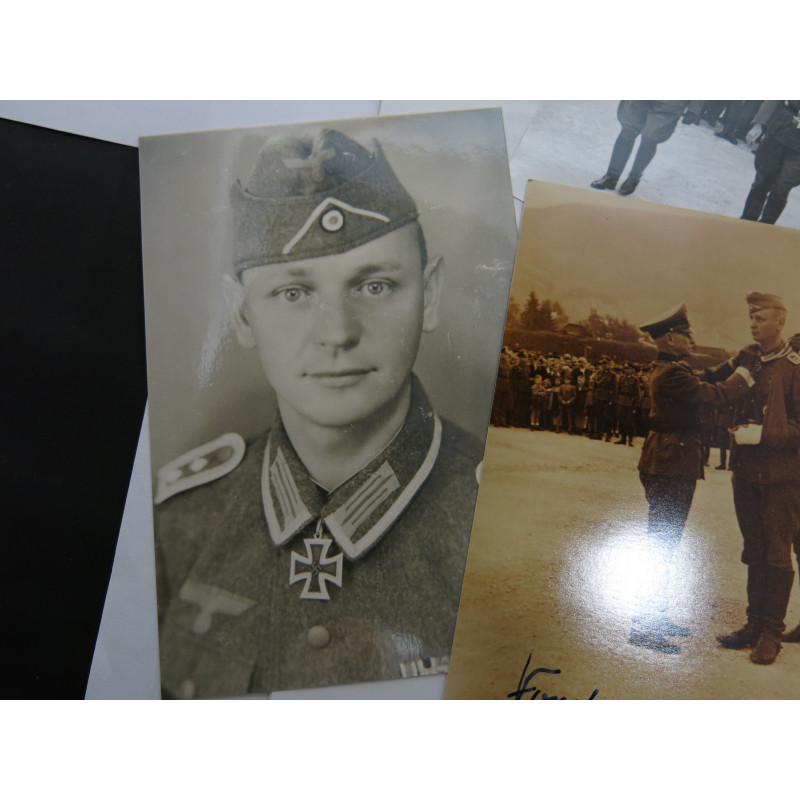 3 Photos dédicacées  Ritterkreuz 1942 soldat Vogelsang   ref  120 