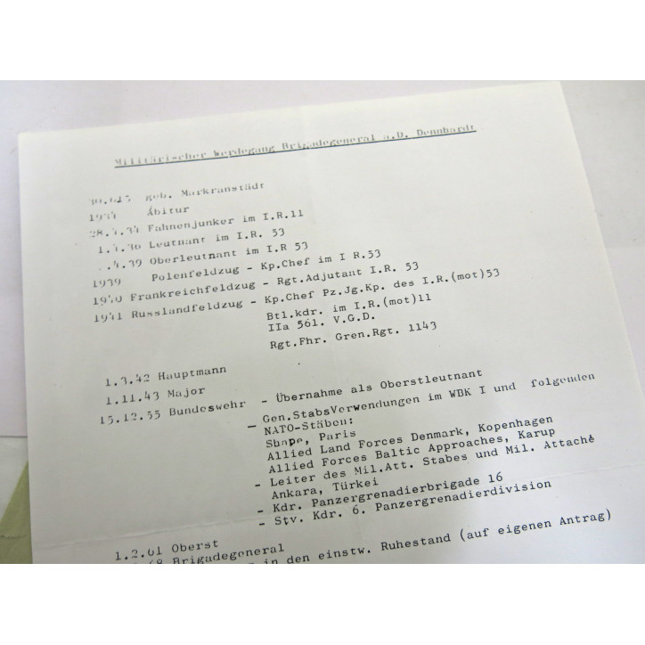 1 Photo dédicacée  Ritterkreuz 1940 soldat Ennhardt   ref  121