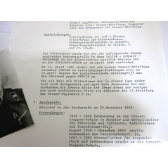 1 Photo Panzer division dédicacée  Ritterkreuz  soldat  Horst Zobel    ref  125