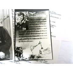 2 Photos Luft dédicacées  Ritterkreuz  soldat Otto Gemunden    ref  127