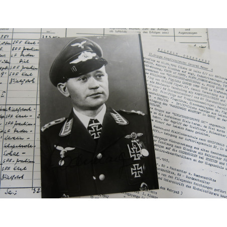 1 Photo Luft dédicacée  Ritterkreuz  soldat Wilhelm Odenhardt     ref  128