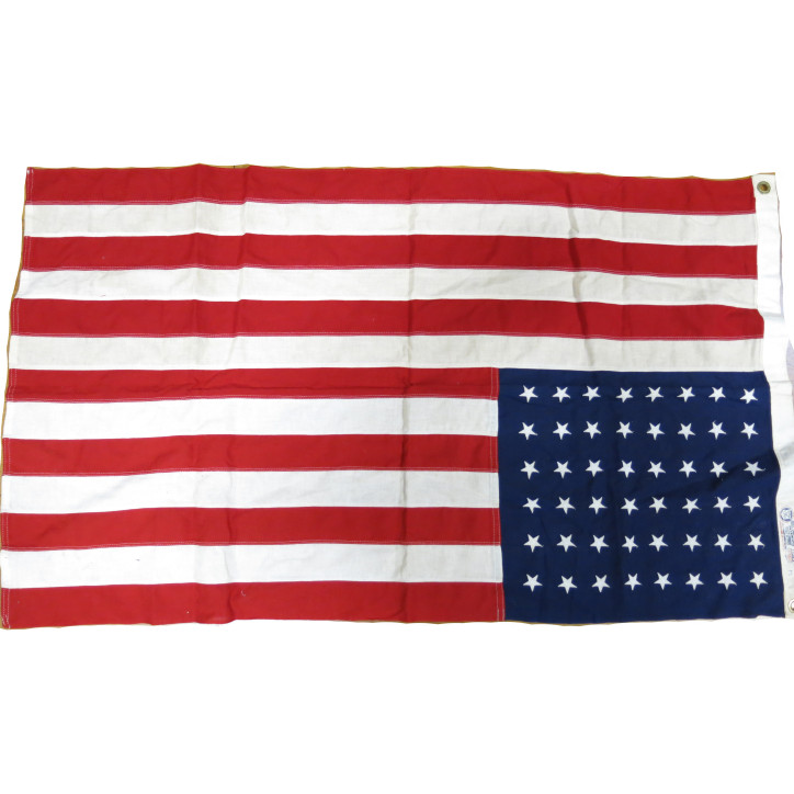 Drapeau Américain original 48 étoiles WW2 1.20 x 0.70 m   ref 100