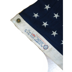 Drapeau Américain original 48 étoiles WW2 dim 0.95 x 0.60 m ref 800