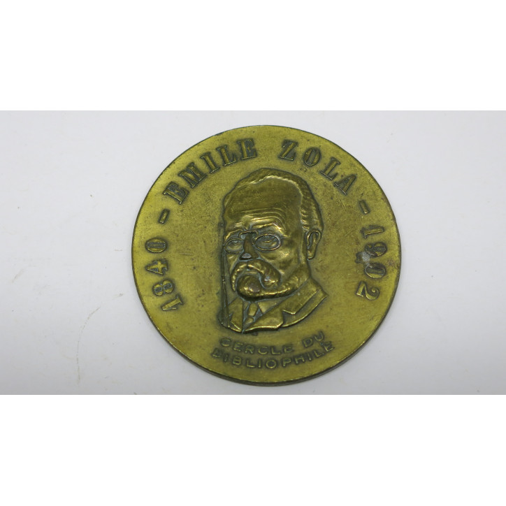Médaille de table bronze Emile Zola Réf 236 