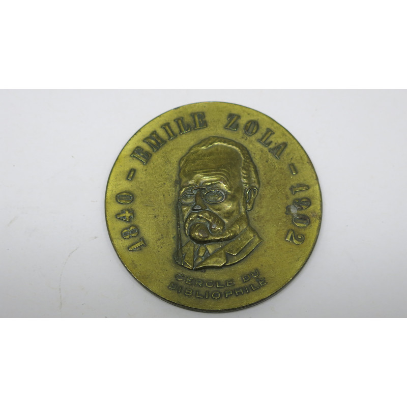 Médaille de table bronze Emile Zola Réf 236 