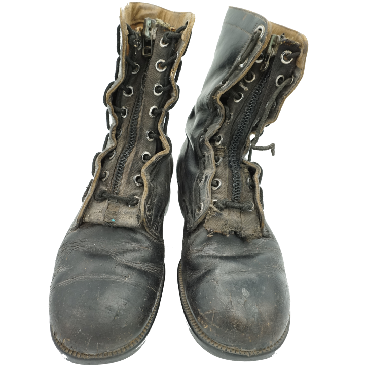 Bottes de combat US Vietnam originales avec Zipper 6R