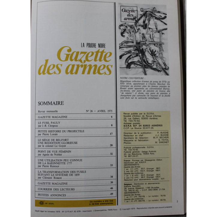Album Gazette des Armes IV : du No 24 à 29
