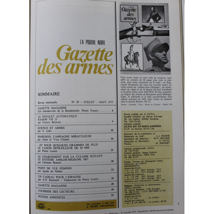 Album Gazette des Armes IV : du No 24 à 29