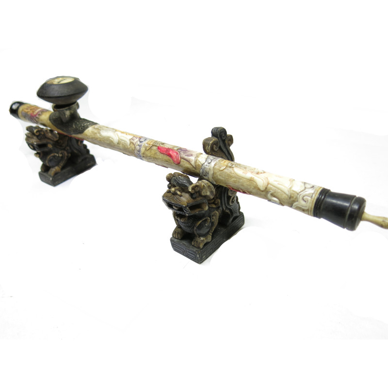 2 supports en pierre  pour pipe asiatique  