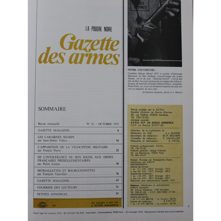 Album Gazette des Armes V : du No 30 à 35