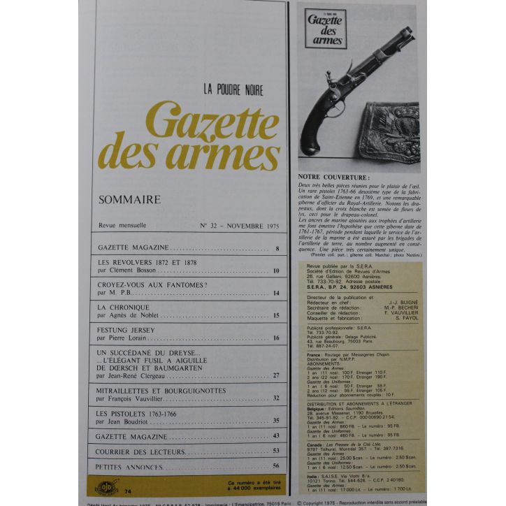 Album Gazette des Armes V : du No 30 à 35
