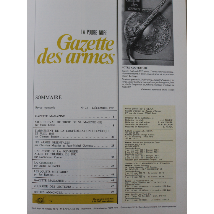 Album Gazette des Armes V : du No 30 à 35