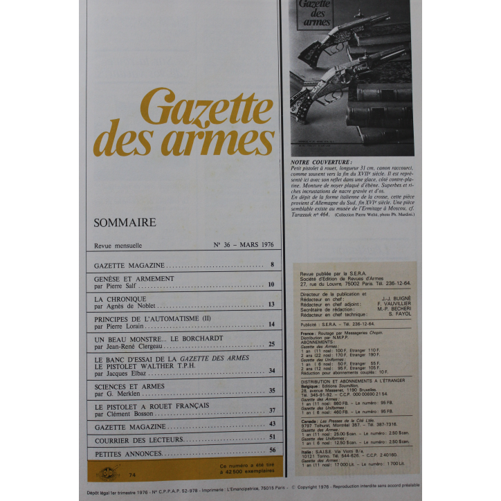 Album Gazette des Armes VI : du No 36 à 41