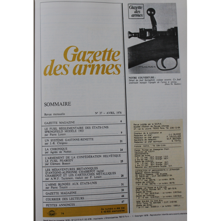 Album Gazette des Armes VI : du No 36 à 41