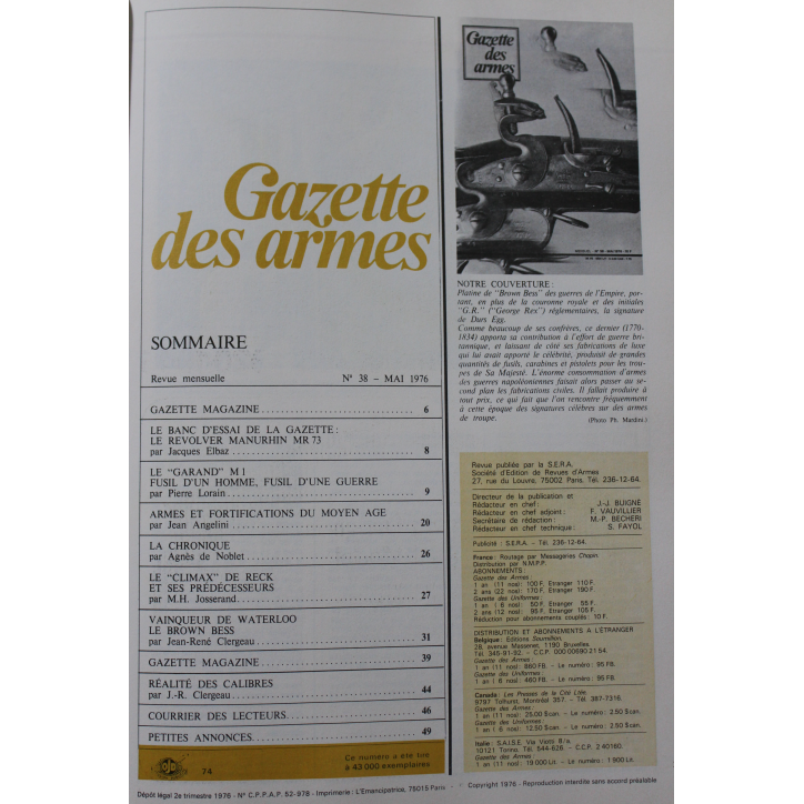 Album Gazette des Armes VI : du No 36 à 41