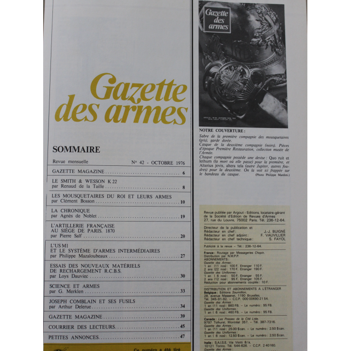 Album Gazette des Armes VI : du No 42 à 47