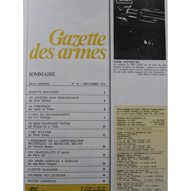Album Gazette des Armes VI : du No 42 à 47