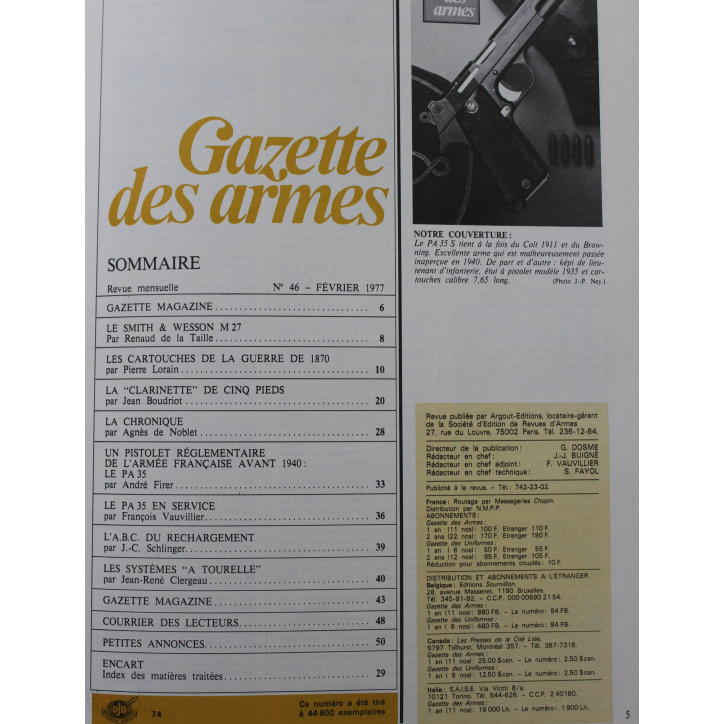 Album Gazette des Armes VI : du No 42 à 47