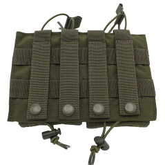 Porte chargeurs double tactique renforcé vert