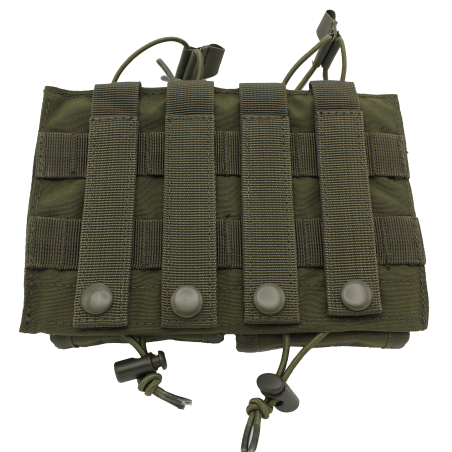 Porte chargeurs double tactique renforcé vert