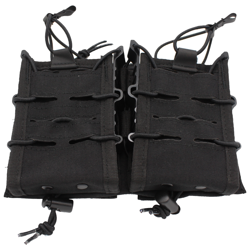Porte chargeurs double tactique renforcé Noir