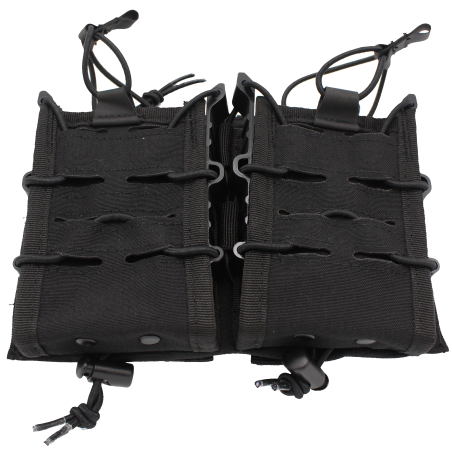 Porte chargeurs double tactique renforcé Noir