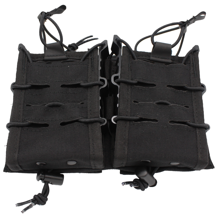Porte chargeurs double tactique renforcé Noir