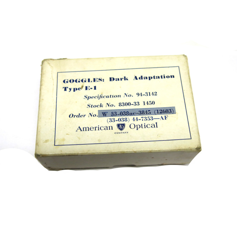 Lunette US type E1 avec sa boite  ref 89 