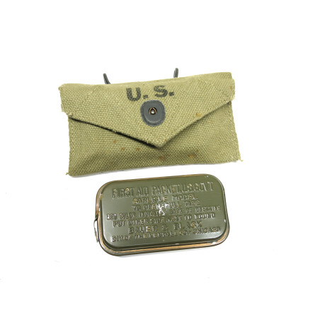 Porte pansement toile original  avec pansement  US WW2 - U.S.1942 Cadillac