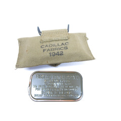 Porte pansement toile original  avec pansement  US WW2 - U.S.1942 Cadillac