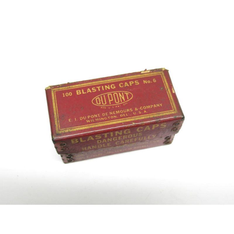 Boite vide detonateurs US army Blasting caps Dupont ref 45 