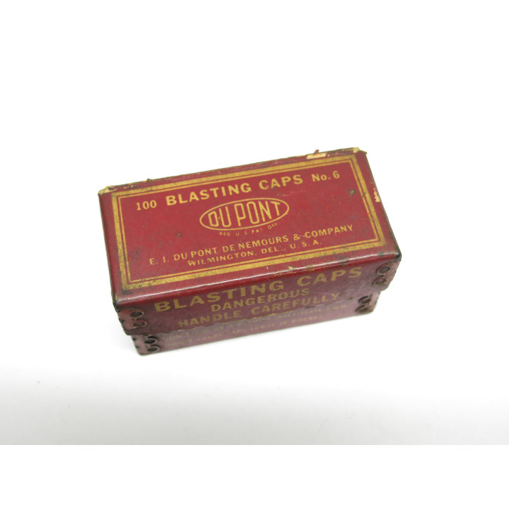 Boite vide detonateurs US army Blasting caps Dupont ref 45 