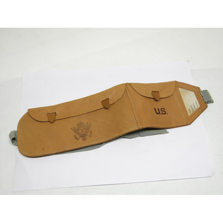 Superbe ceinture cuir officier porte dollars  US originale 39/45 ref 23