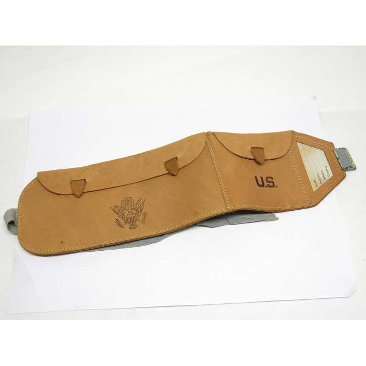Superbe ceinture cuir officier porte dollars  US originale 39/45 ref 23