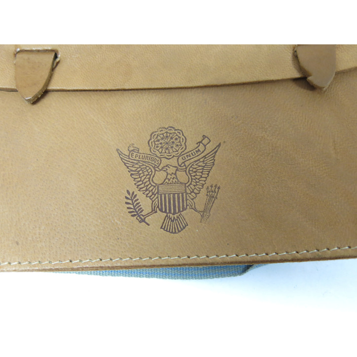 Superbe ceinture cuir officier porte dollars  US originale 39/45 ref 23