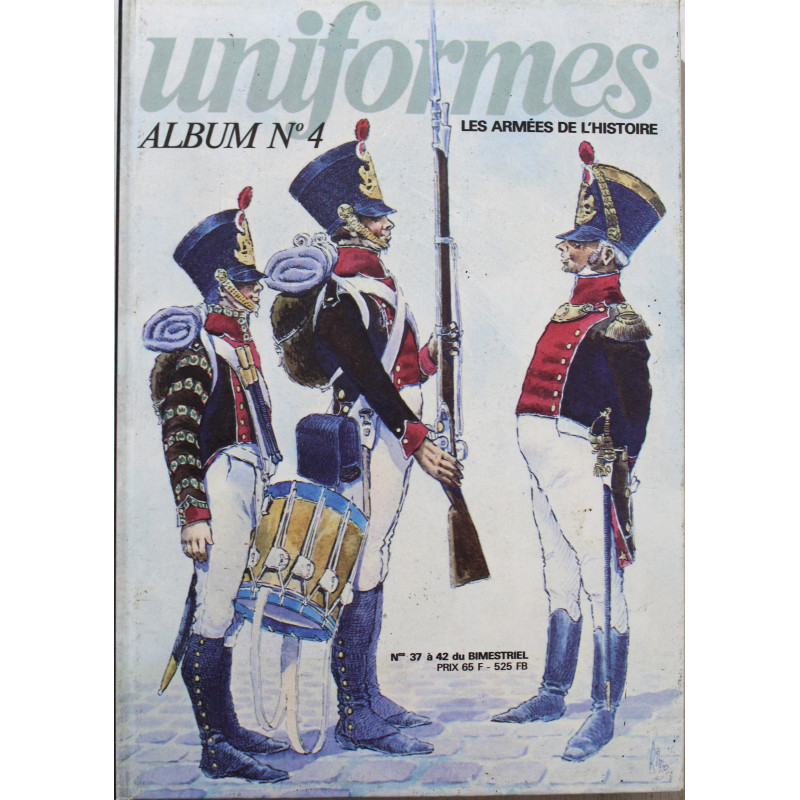 Album Uniformes No 4 avec couverture illustrée : revues No 37 à 42