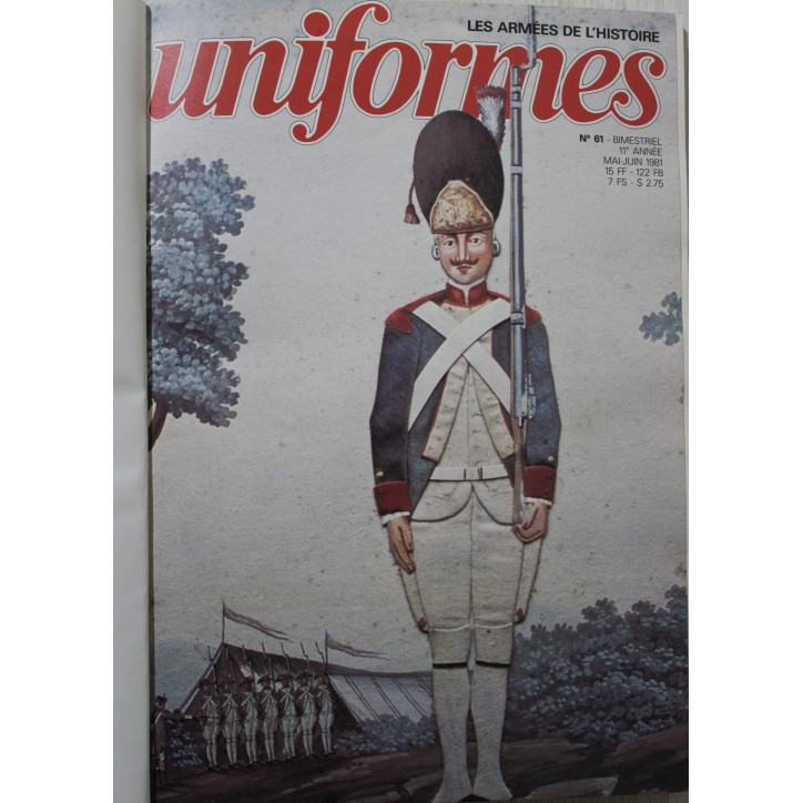 Album Uniformes No 8 avec couverture illustrée : revues No 61 à 66