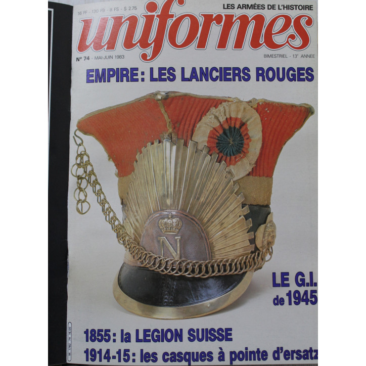 Album Uniformes No 10 avec couverture illustrée : revues No 73 à 78