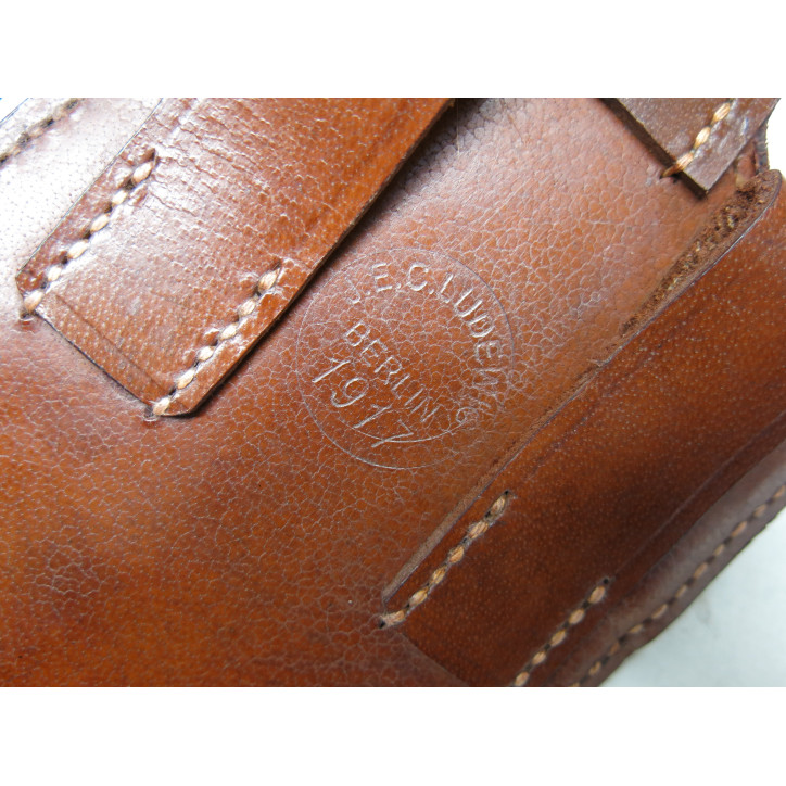 Brelage en cuir porte crosse C96 1912-1916 avec baguette