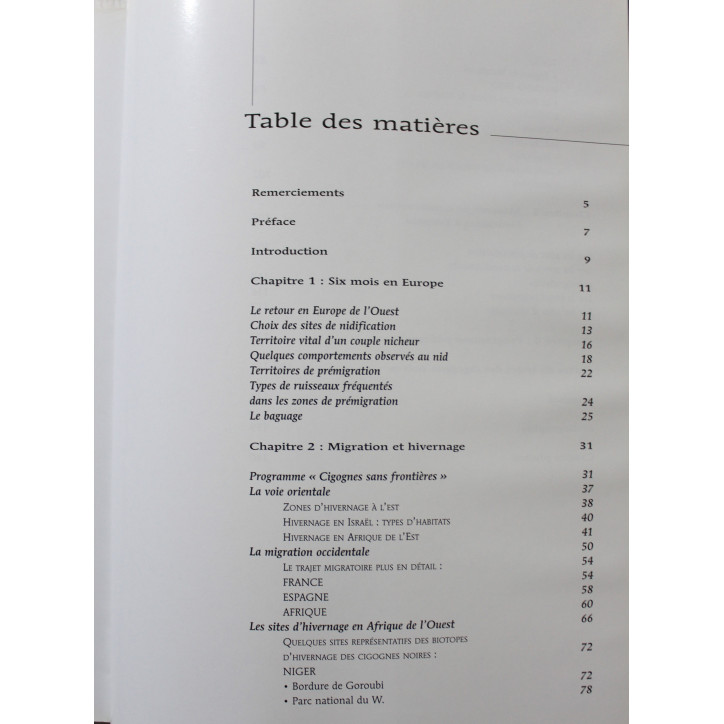 Livre La migration des cigognes noires: Du chêne au baobab de G. Jadoul Livre La migration des cigognes noires: Du chêne au baobab de G. Jadoul